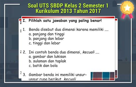 Soal UTS SBDP Kelas 2 Semester 1 Kurikulum 2013 Tahun 2017 - Operator