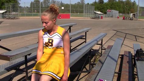 Ashley Smokes As A Cheerleader Youtube