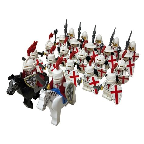 Model Building 21pcs Medieval Age Castle Royal Kings Knight Blue Lion