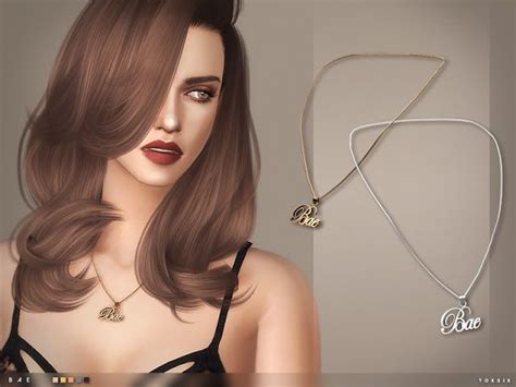 The Best Bae Necklace By Toksik Sims 4 Sims 4 Necklace Sims