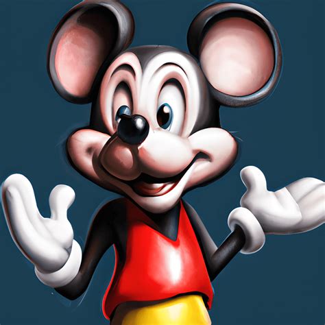 3d Mickey Mouse Canvas With Airbrush And Cinematic Effects · Creative