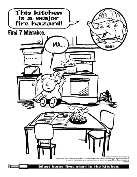 12 Kitchen Fire Safety Worksheets