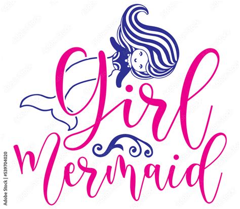 Girl Mermaid Mermaid Svg Design Mermaid Cut File Mermaid Svg