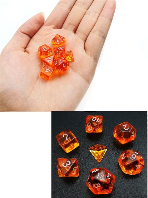 Bescon Mini Translucent Polyhedral Rpg Dice Set 10mm Small