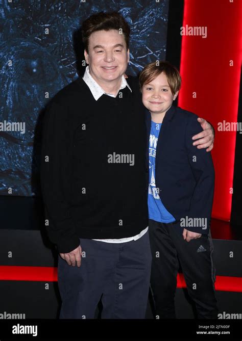 Mike Myers And Son Spike Myers Attending The Stranger Things Season 4