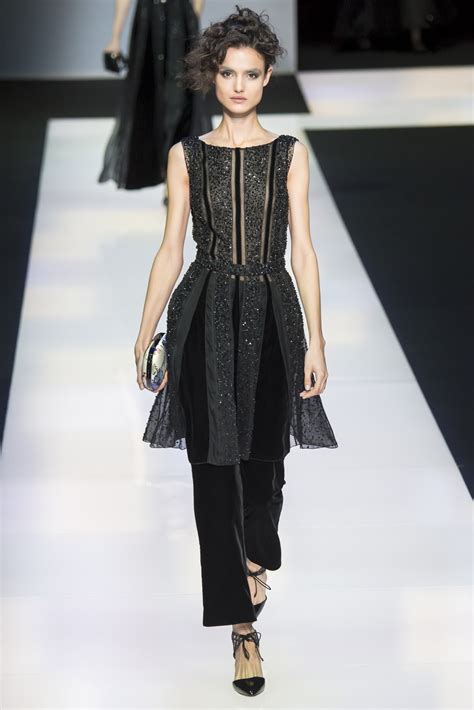 Fashion Runway Black Velvet The New Giorgio Armani Womens Fall