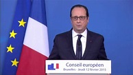 A Bruxelles, François Hollande évoque l'accord de Minsk et la lutte ...
