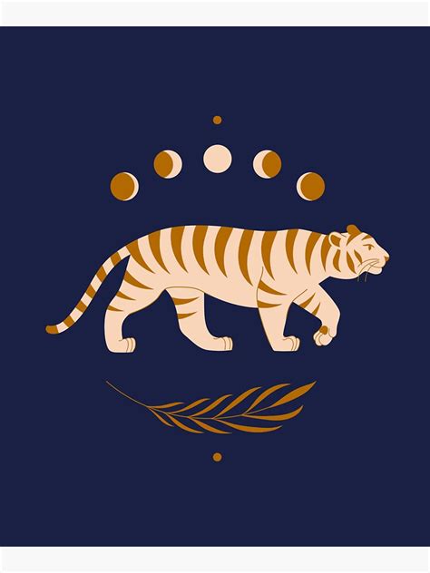 Tiger Zodiac Astrology Astrological Moon Sign Minimalist Graphic