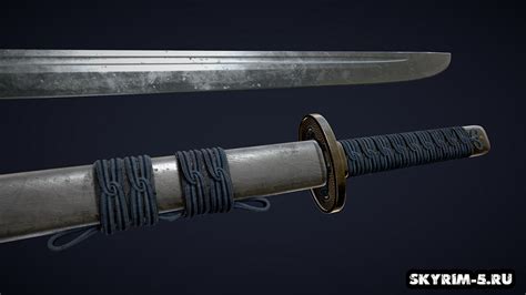 Акавирская катана Akaviri Katana Blades Sword Replacer Скайрим 5 Skyrim 5 The Elder Scrolls