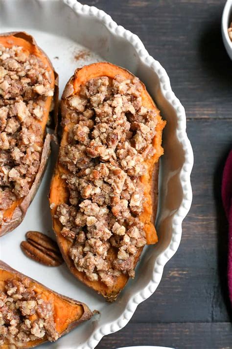 Pecan Pie Twice Baked Sweet Potatoes Real Food With Jessica