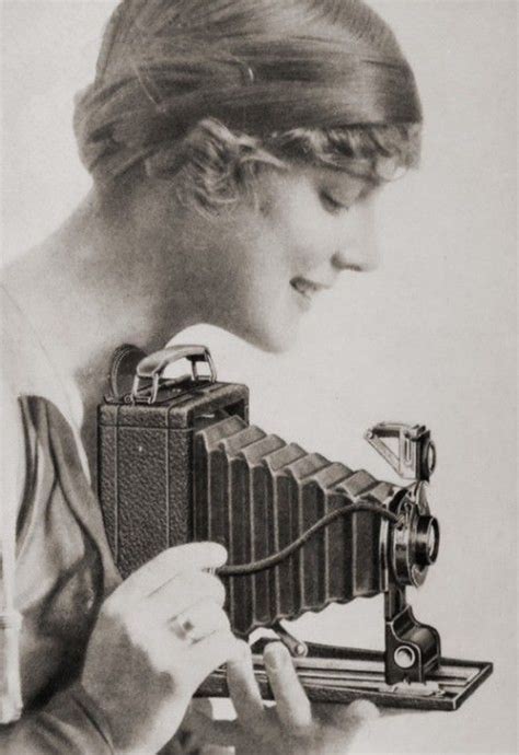 Girl With Kodak Camera C1910 Vintage Photography Girls With