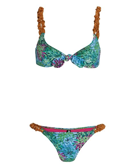 Reina Olga Luca Ruched Floral Bikni Set INTERMIX