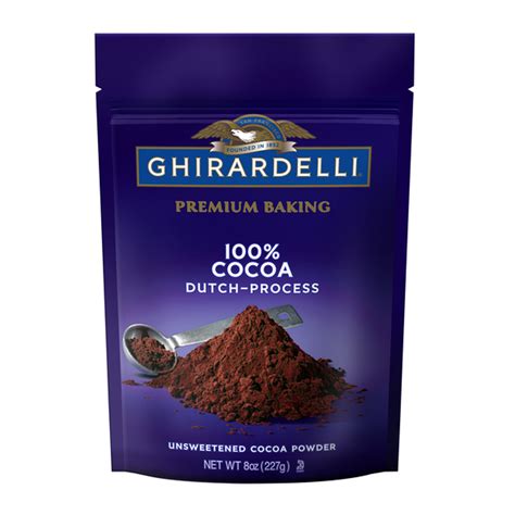 It only requires 3 ingredients and is ready in moments. Ghirardelli Chocolate Premium Baking Cocoa 100% Cocoa ...