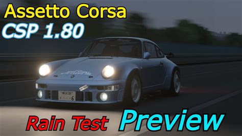 Assetto Corsa Rain Test Csp Preview Youtube