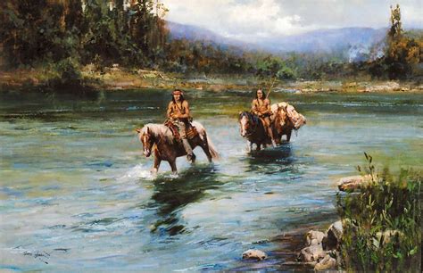 River Crossing Native American Indians Home On The Range Picture