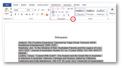 How To Indent Second Line Of Bibliography Microsoft Word Daxmakers