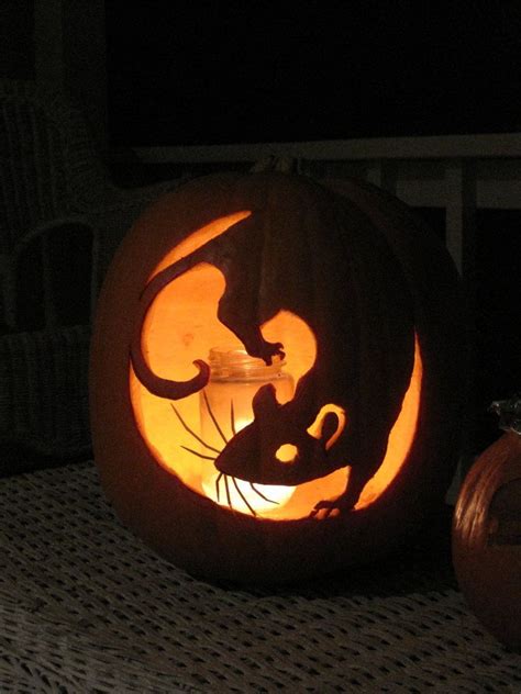 Rat Jack O Lantern Halloween Pumpkin Carving Stencils Scary Pumpkin