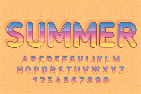 Decorative Summer Font And Alphabet Vector 8384727 Vector Art At Vecteezy