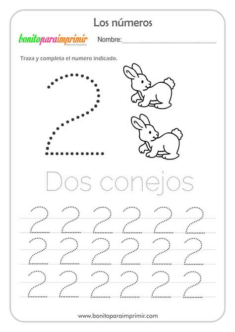 El Numero Dos 🥇 Actividades Para Niños Pdf 📒