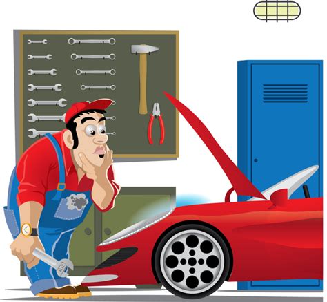 Fix cars cartoon 1 of 1. Library of automotive car repair vector library library ...