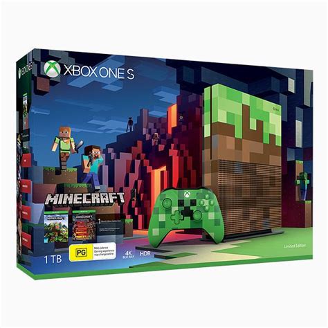 Xbox One S 1tb Minecraft Limited Edition Console Bundle Target Australia