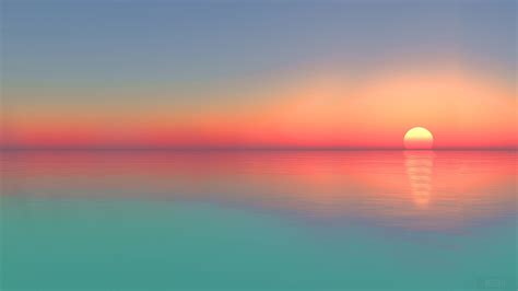 Calm Sea Sunset Horizon Scenery 4k Hd Wallpaper Rare Gallery