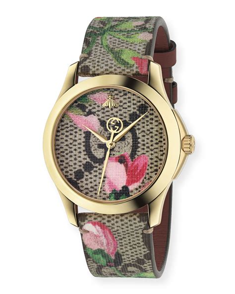 Gucci 38mm G Timeless Watch W Gg Supreme Canvas Strap Neiman Marcus