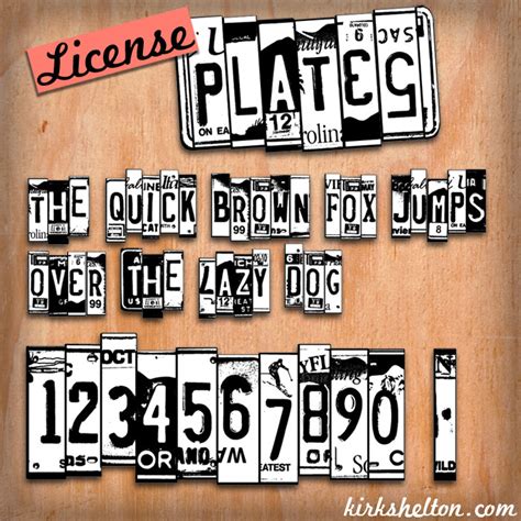 License Plates Font