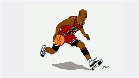Draw Michael Jordan Speedart Illustrator Youtube