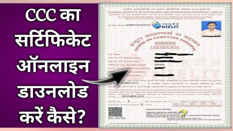 Ccc Certificate Kaise Download Karen Ccc Certificate Download Ccc