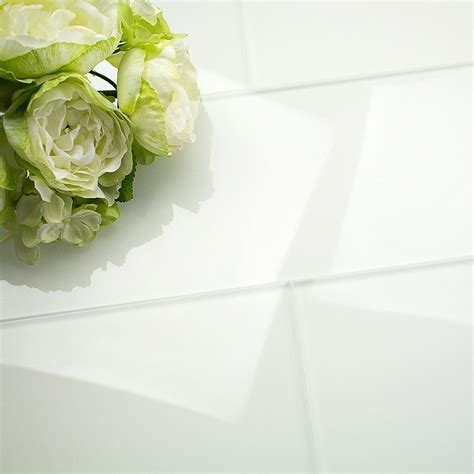 Loft Super White 6x18 Polished Glass Tile Glass Tile Super White