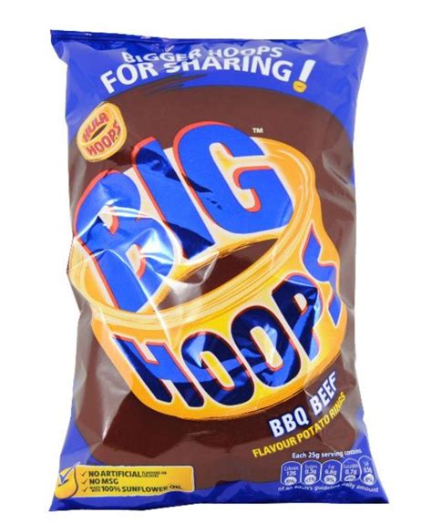Hula Hoops Big Hoops Bbq Beef 50g Approved Food