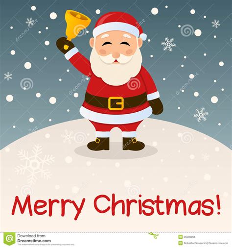 Santa Claus Merry Christmas Card Stock Image Image 35098861