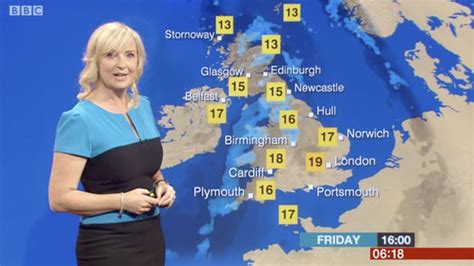 Bbc Weather Carol Kirkwood Puts On Very Busty Display In Low Cut Frock Tv And Radio Showbiz