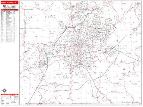 ft wayne zip code map map of washington state
