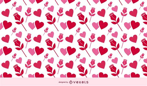 Descarga Vector De Corazones Y Rosas De Fondo De San Valentín