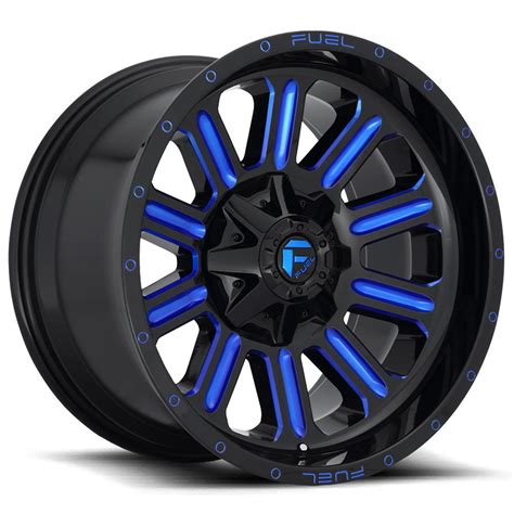 4 Fuel D646 Hardline 18x9 6x1356x55 12mm Blackblue Wheels Rims 18