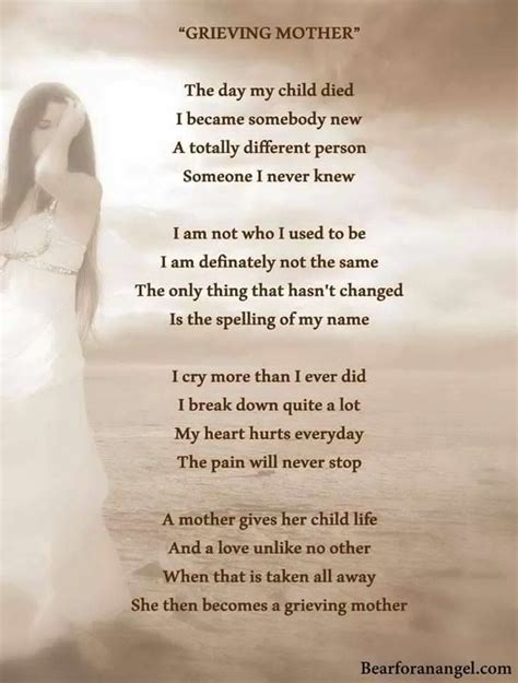 She Becomes A Grieving Mother Grief Poetry