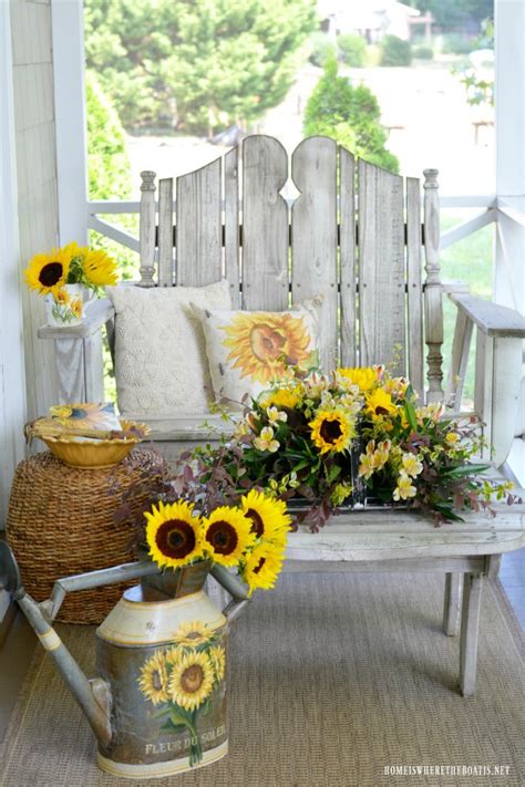 Floral Friday Sunflowers On The Porch Front Porch Decorating