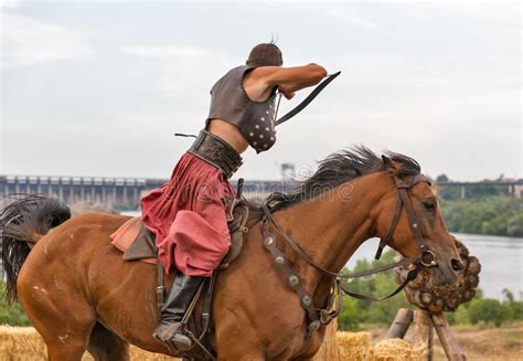 Ukrainian Cossacks In Zaporozhian Sich Khortytsia Island Ukraine