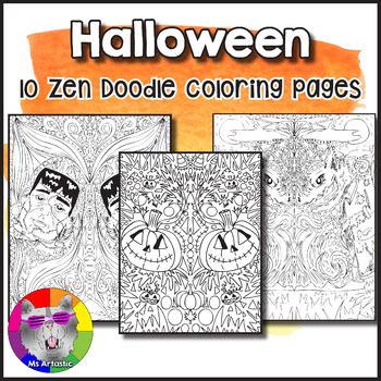Halloween Coloring Pages by Ms Artastic | Teachers Pay Teachers