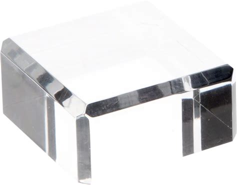 Plymor Clear Polished Acrylic Square Beveled Base H Outlet Sale Feature