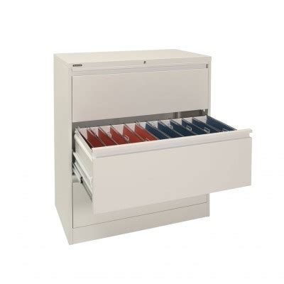 Lateral Filing Cabinet 3 Drawer Steel Silver Grey 1020x900x400mm