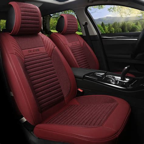 linen flax leather seat covers for nissan gtr 370z patrol nv200 paladin pickup versa sentra