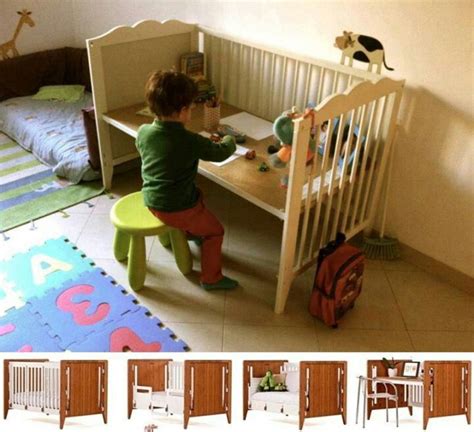 Baby Crib Turned Into Desk Or Table Bett Kinderzimmer Kinder Bett