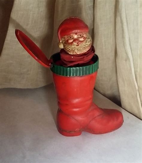 Vintage Knickerbocker Toys Santa Jack In The Box Boot Hard Plastic