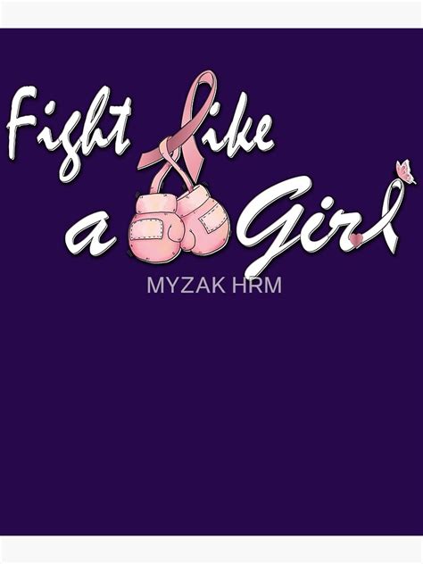 Fight Cancer Pink Design Fight Like A Girl Art Print For Sale By