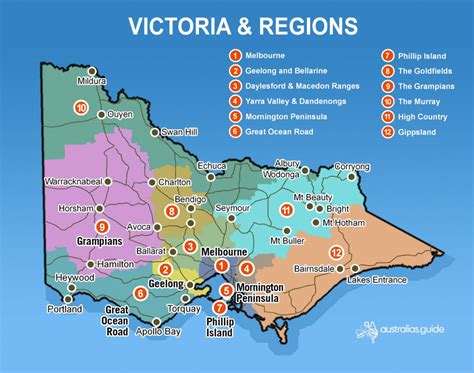 Map Of Victoria Victoria Australias Guide In Printable Map Of
