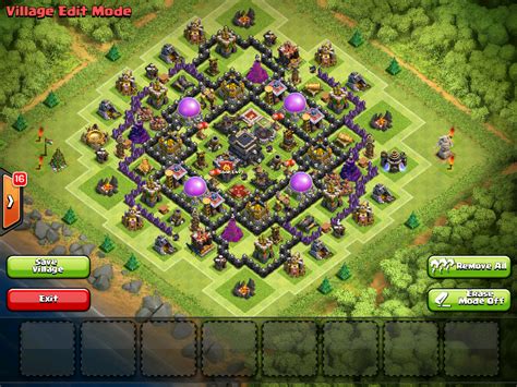These layouts can defend against ground and air combinations. TH9 - Clash of Clans GoonSquadElite