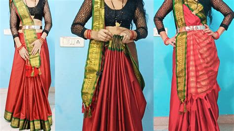 Single Pallu Saree Draping For Beginers Very Easy To Wear Seedhe